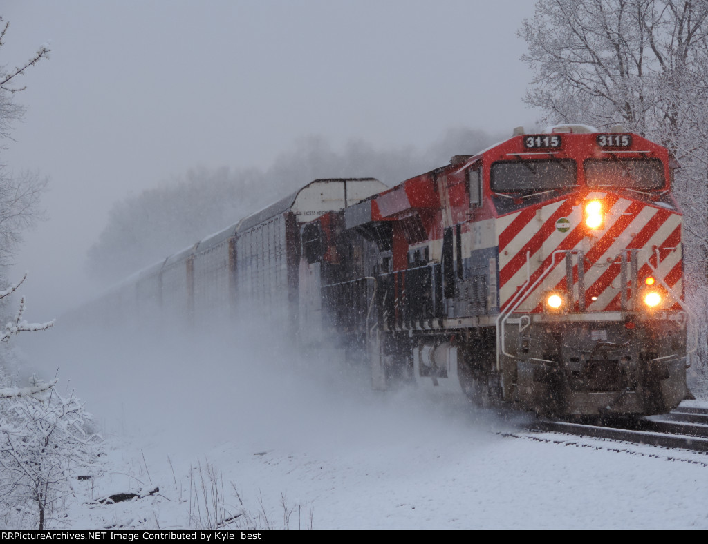 BCOL 3115 in the snow